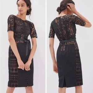 Byron Lars Beguile Carissima Sheath Dress Size 12 Anthropologie Black